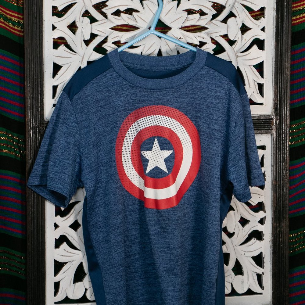 Kids Marvel Captain America Shield Graphic T-shirt